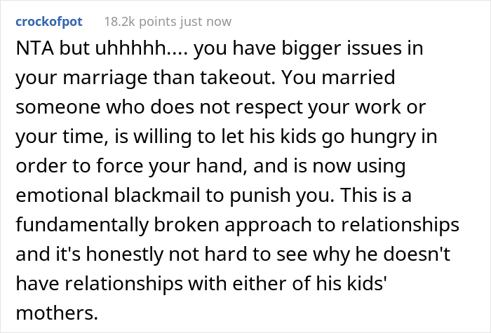 Husband Goes To Meet Friends And Tricks Wife Into Making Dinner For His Kids, Is Livid After Learning She Ordered Takeout Husband Goes To Meet Friends And Tricks Wife Into Making Dinner For His Kids, Is Livid After Learning She Ordered Takeout