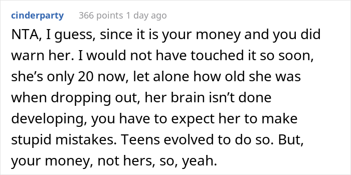 20 Y.O. Decided To Go Back To College, Found Out That Her Parents Spent All 30K They Saved Up For Her Education To Remodel Their Kitchen 20 Y.O. Decided To Go Back To College, Found Out That Her Parents Spent All 30K They Saved Up For Her Education To Remodel Their Kitchen