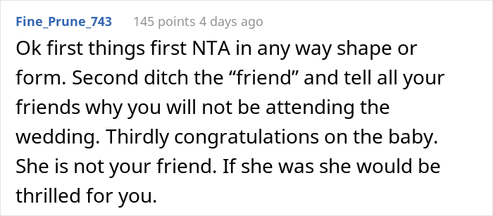 Bride Doesn't Want Her Best Friend In Wedding Photos Because Her "Bump Would Be Too Distracting", She Drops Out Bride Doesn't Want Her Best Friend In Wedding Photos Because Her "Bump Would Be Too Distracting", She Drops Out