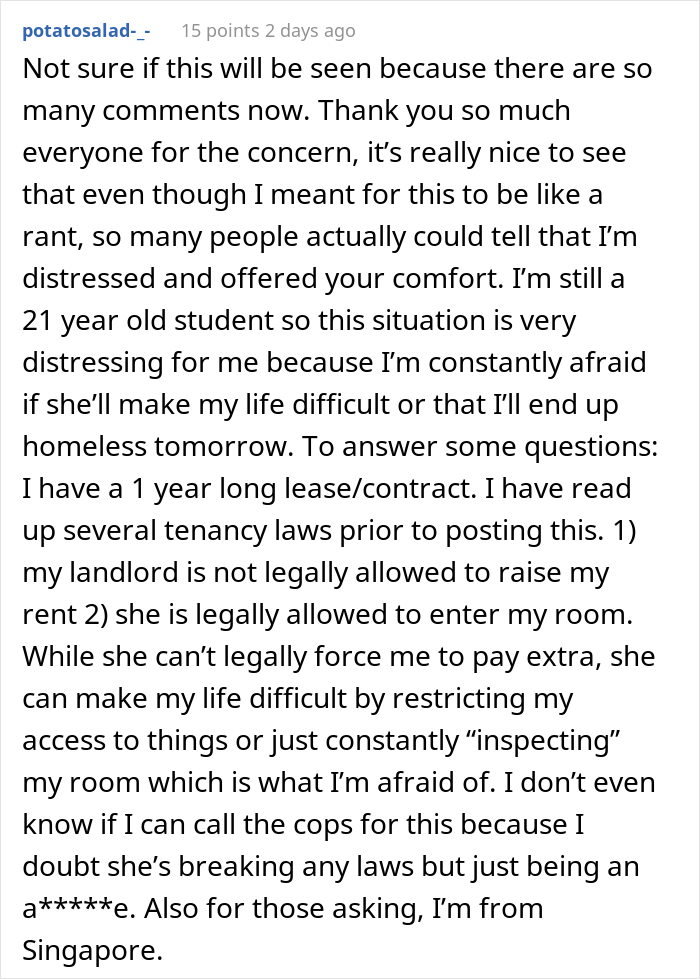Landlord Keeps Annoying This Tenant After They Refused To Pay $30 Extra A Month For Staying At Home On Weekends