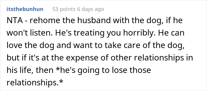 Woman Asks If She Is Being Selfish For Wanting Her Husband’s Dog Gone When It Ate Her Food She Got For The First Time In 2 Days Woman Asks If She Is Being Selfish For Wanting Her Husband’s Dog Gone When It Ate Her Food She Got For The First Time In 2 Days
