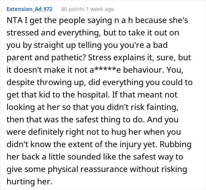 Husband Gets Schooled By Wife After He Has A Physical Nauseating Reaction To His Daughter Breaking Her Arm In Half, Wonders If He Deserved It Husband Gets Schooled By Wife After He Has A Physical Nauseating Reaction To His Daughter Breaking Her Arm In Half, Wonders If He Deserved It