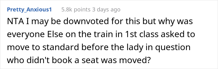 Woman Pays A Lot Of Money For A Comfortable Seat On The Train, Elderly Woman Wants Her To Move