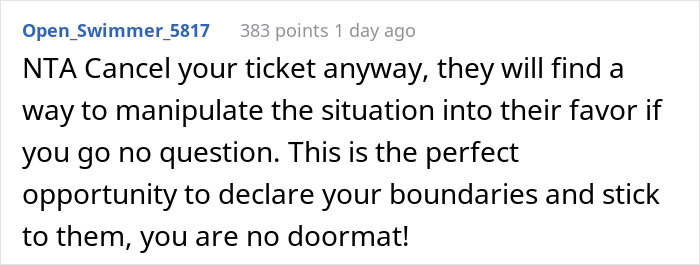 “[Would I Be The Jerk] If I Cancelled My Vacation Ticket Because My Family Wants Me To Share A Room With My Nieces?”