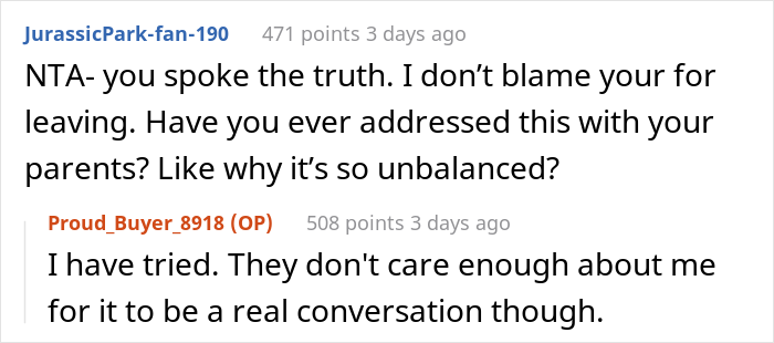Daughter Treated Like A Maid Decides To Leave Family On Her 18th Birthday, Younger Sister Thinks She’s Being A Jerk Daughter Treated Like A Maid Decides To Leave Family On Her 18th Birthday, Younger Sister Thinks She’s Being A Jerk