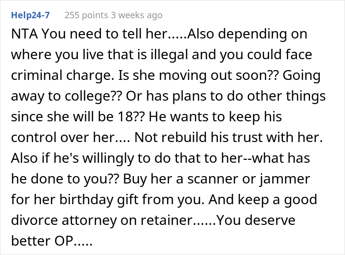 Stepmom Asks If She Should Tell Stepdaughter That Her Dad Installed A Tracking Device In A Car He Gifted Her Stepmom Asks If She Should Tell Stepdaughter That Her Dad Installed A Tracking Device In A Car He Gifted Her
