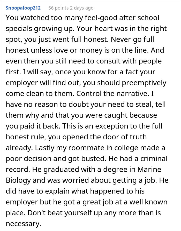 "Today I Messed Up By Going To A Supermarket Chain And Admitting I Shoplifted For 2 Years" "Today I Messed Up By Going To A Supermarket Chain And Admitting I Shoplifted For 2 Years"
