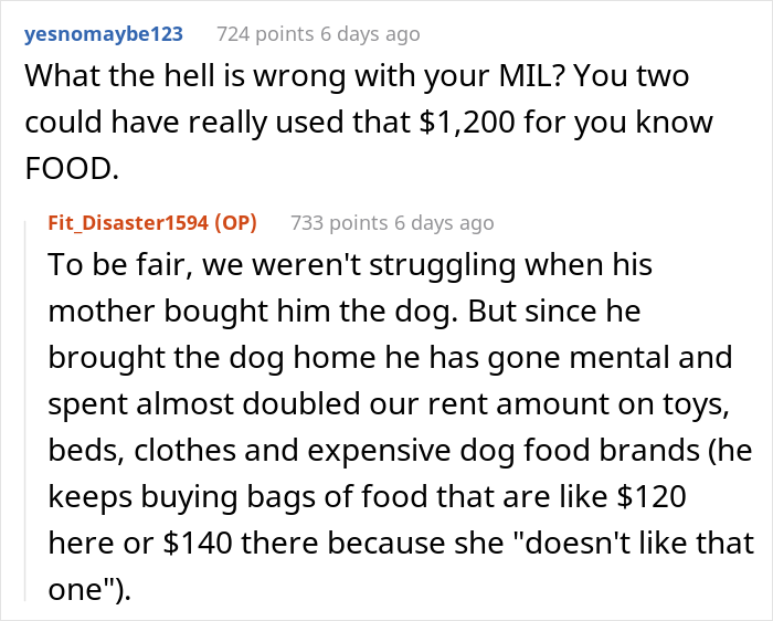 Woman Asks If She Is Being Selfish For Wanting Her Husband’s Dog Gone When It Ate Her Food She Got For The First Time In 2 Days Woman Asks If She Is Being Selfish For Wanting Her Husband’s Dog Gone When It Ate Her Food She Got For The First Time In 2 Days