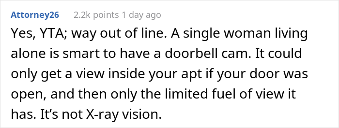 People Drag This Person Who Demanded That Their Neighbor Remove Their Doorbell Camera As It Made Them Feel Uneasy People Drag This Person Who Demanded That Their Neighbor Remove Their Doorbell Camera As It Made Them Feel Uneasy