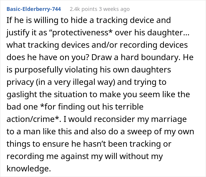 Stepmom Asks If She Should Tell Stepdaughter That Her Dad Installed A Tracking Device In A Car He Gifted Her Stepmom Asks If She Should Tell Stepdaughter That Her Dad Installed A Tracking Device In A Car He Gifted Her