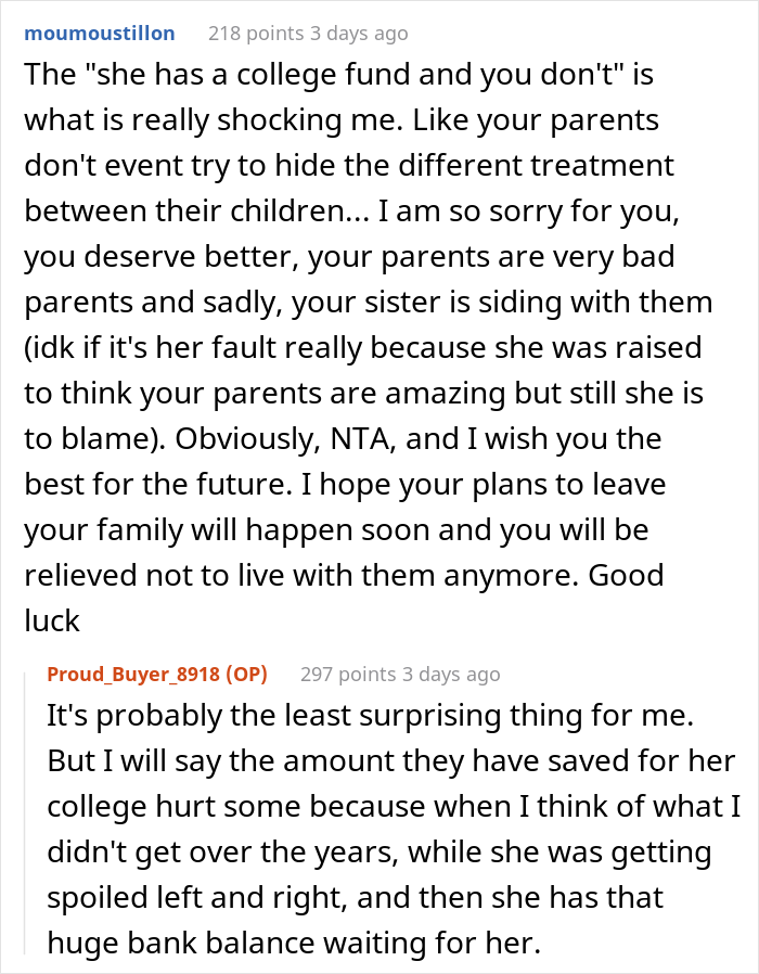 Daughter Treated Like A Maid Decides To Leave Family On Her 18th Birthday, Younger Sister Thinks She’s Being A Jerk Daughter Treated Like A Maid Decides To Leave Family On Her 18th Birthday, Younger Sister Thinks She’s Being A Jerk