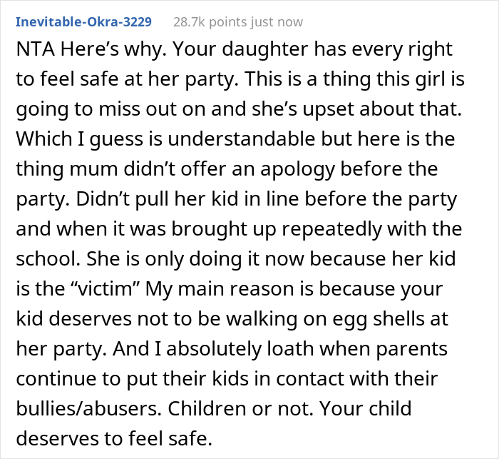 Mom Livid Her Daughter Was The Only One In Her Class Not Invited To A 7-Year-Old’s Birthday Because She Bullied The Birthday Girl