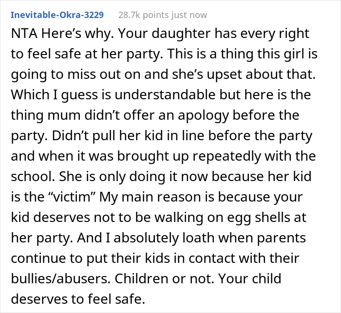 Mom Livid Her Daughter Was The Only One In Her Class Not Invited To A 7-Year-Old’s Birthday Because She Bullied The Birthday Girl Mom Livid Her Daughter Was The Only One In Her Class Not Invited To A 7-Year-Old’s Birthday Because She Bullied The Birthday Girl