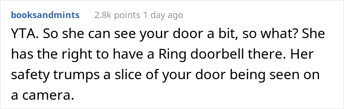 People Drag This Person Who Demanded That Their Neighbor Remove Their Doorbell Camera As It Made Them Feel Uneasy People Drag This Person Who Demanded That Their Neighbor Remove Their Doorbell Camera As It Made Them Feel Uneasy