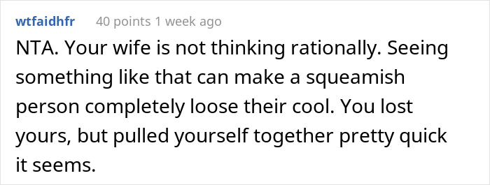 Husband Gets Schooled By Wife After He Has A Physical Nauseating Reaction To His Daughter Breaking Her Arm In Half, Wonders If He Deserved It Husband Gets Schooled By Wife After He Has A Physical Nauseating Reaction To His Daughter Breaking Her Arm In Half, Wonders If He Deserved It