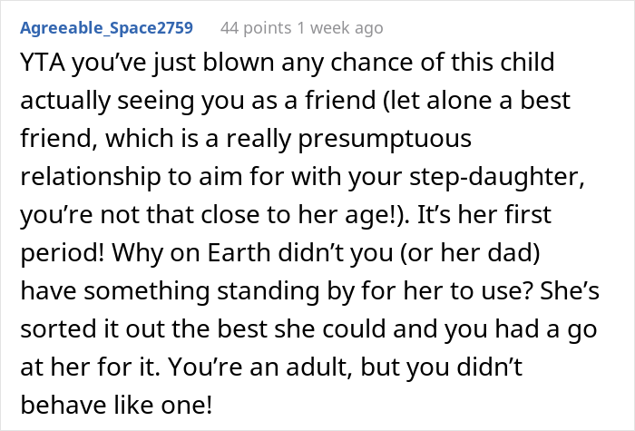 “Am I The Jerk For Refusing To Share My Sanitary Pads With My Stepdaughter?” “Am I The Jerk For Refusing To Share My Sanitary Pads With My Stepdaughter?”