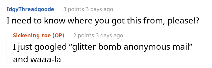 Woman Pranks Her Karen Neighbor By Sending Her A Glitter Bomb For Christmas, Investigating Police Officer Comes Over To Just Laugh About It Woman Pranks Her Karen Neighbor By Sending Her A Glitter Bomb For Christmas, Investigating Police Officer Comes Over To Just Laugh About It