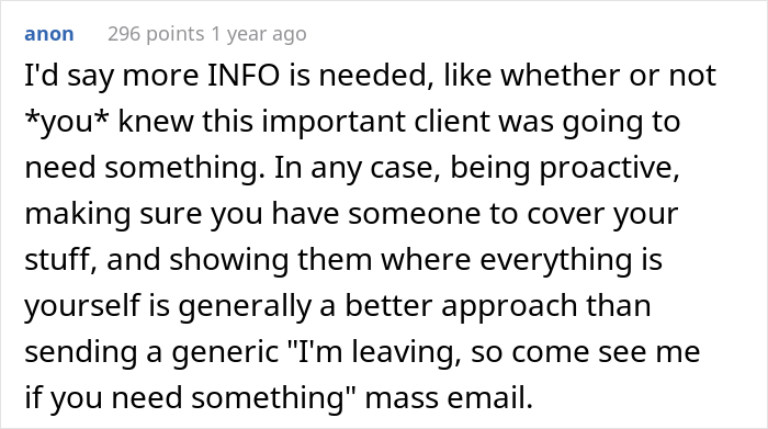 Company Loses A Client After Manager Takes Vacation And Doesn't Check Her Work Email Company Loses A Client After Manager Takes Vacation And Doesn't Check Her Work Email