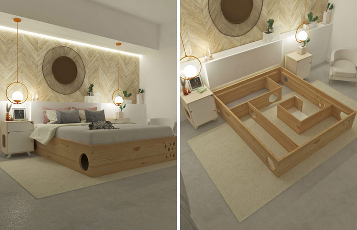 Estos diseñadores han creado una cama perfecta para los dueños de gatos