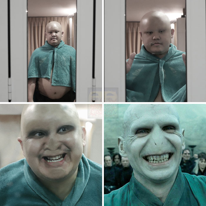 Man cosplay Voldemort from Harry Potter