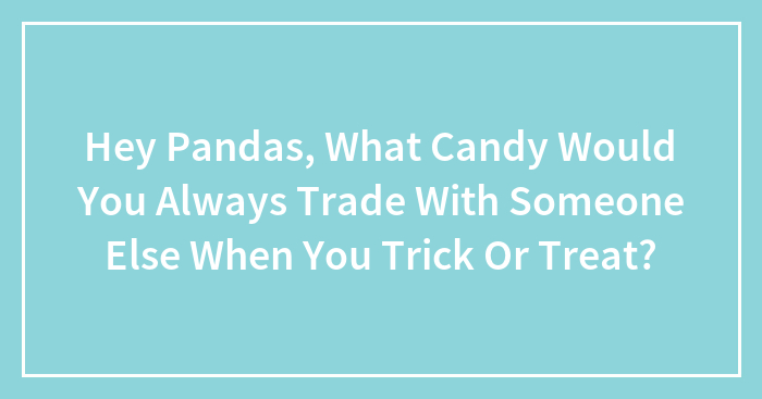 Hey Pandas, What Candy Would You Always Trade With Someone Else When You Trick Or Treat? (Closed)