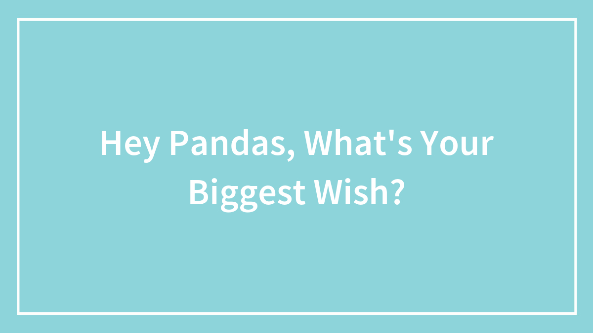 Hey Pandas, What’s Your Biggest Wish? (Closed)