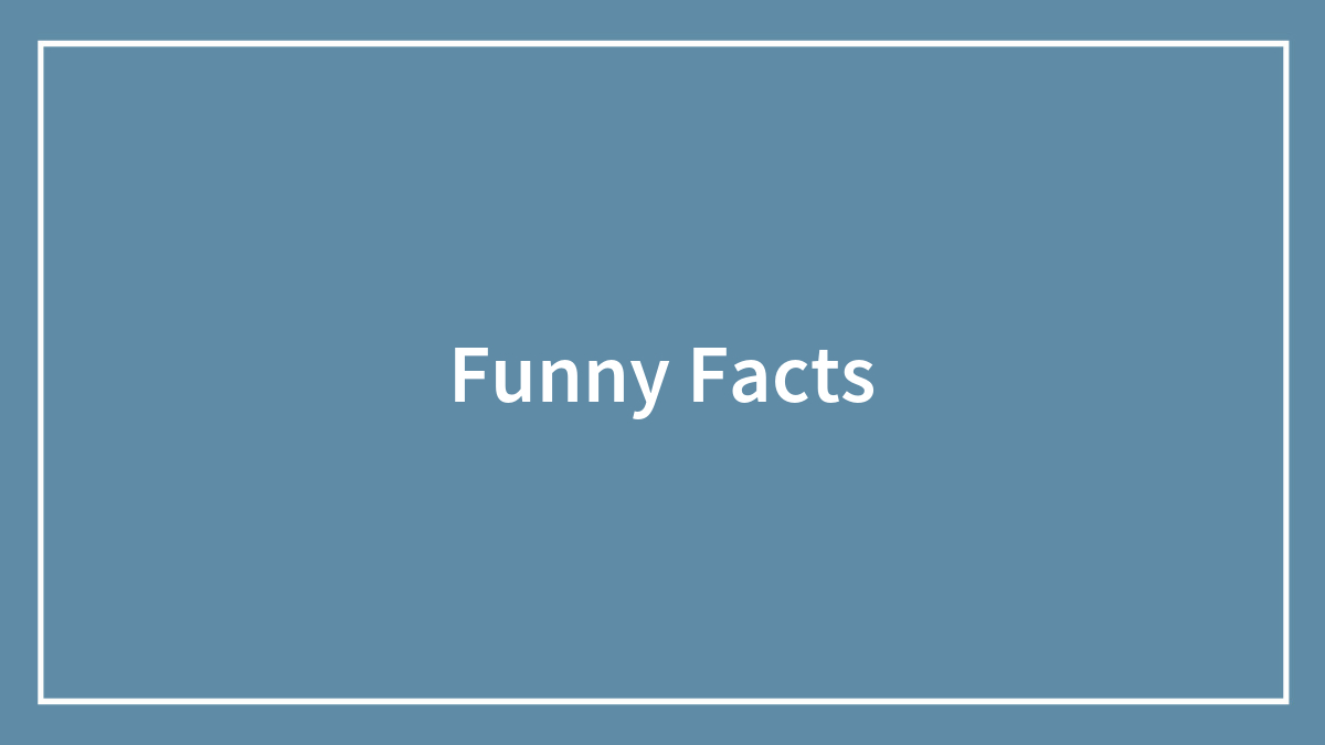 80 Funny Facts About Anything And Everything