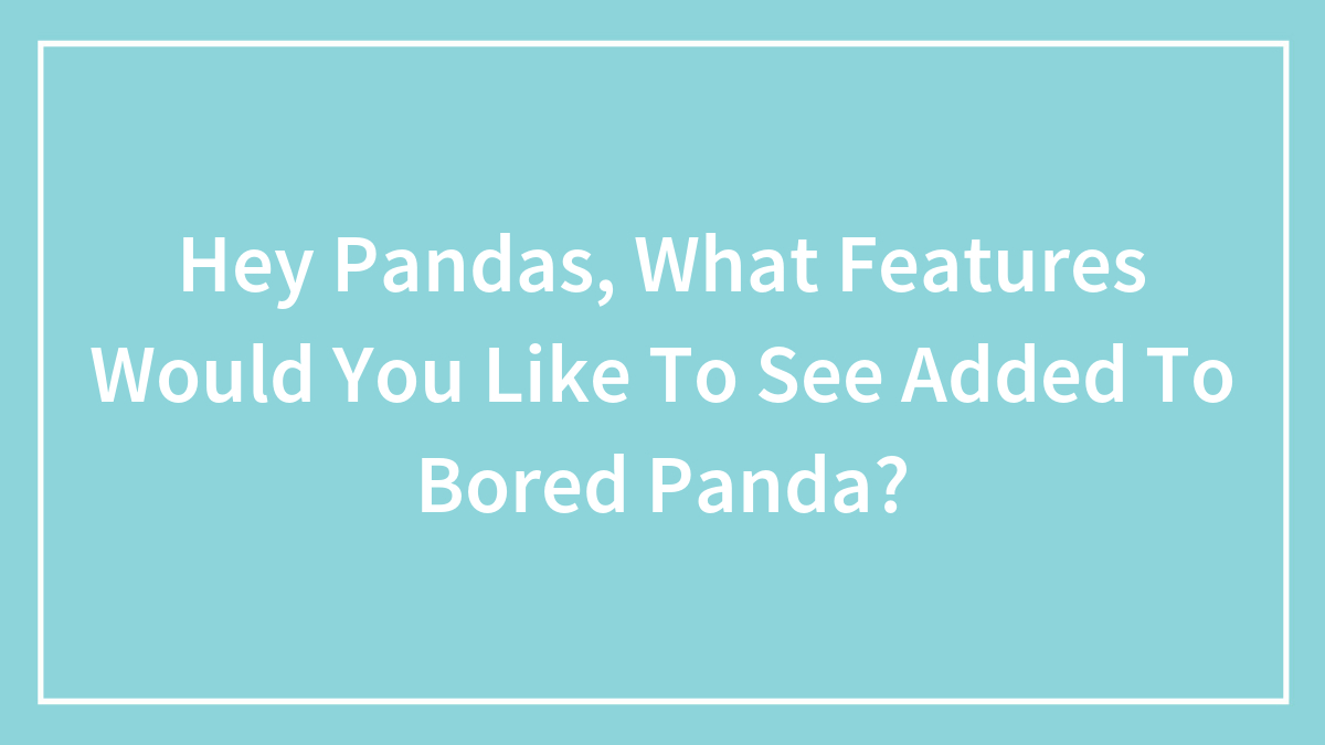 Hey Pandas, What Features Would You Like To See Added To Bored Panda?