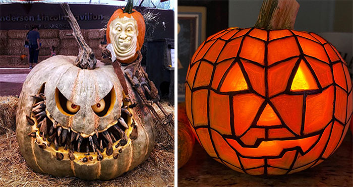 50 Times People Showed True Skill When It Came To Carving Halloween Pumpkins (New Pics)