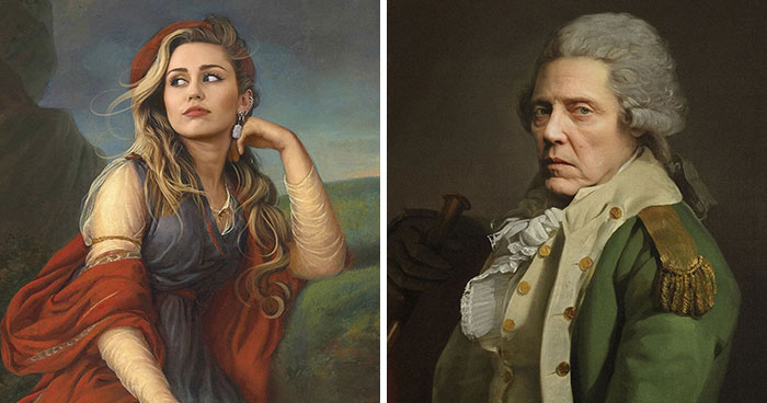 30 Celebridades recreadas como pinturas clásicas, por Kyès (nuevas imágenes)