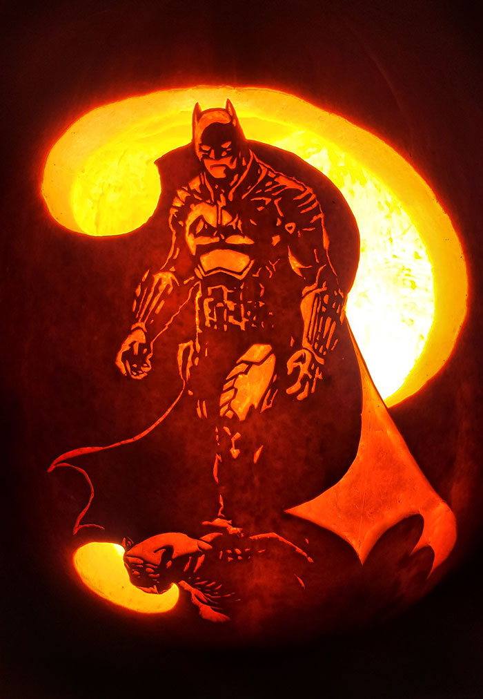 The Batman Pumpkin Carving Done By Me