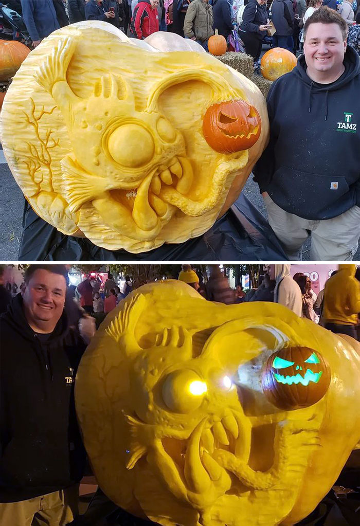 Got To Carve An 853-Pound Pumpkin