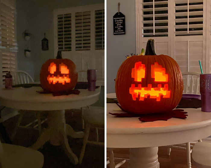 We Did A Minecraft Pumpkin This Year, It Was A Hit
