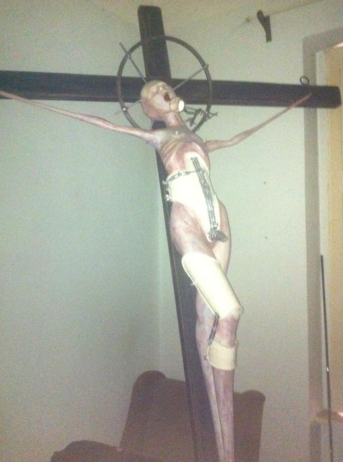 My Friend Was Traveling And Slept At A Stranger's House, Who Had This Standing In A Room
