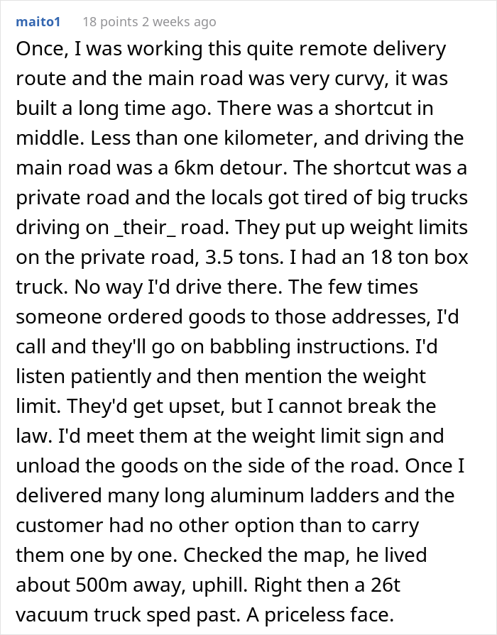 Delivery Driver Gets Yelled At By Client For Driving Down His Road, Maliciously Complies And Makes Him Carry His Trampoline Himself Delivery Driver Gets Yelled At By Client For Driving Down His Road, Maliciously Complies And Makes Him Carry His Trampoline Himself