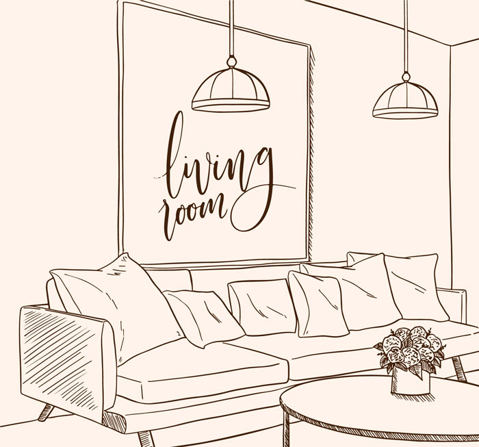 Drawing Of Your Living Room