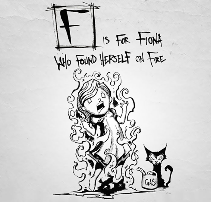 Inspired By Edward Gorey, I Created My Own Grim Version Of The Alphabet (26 Pics)