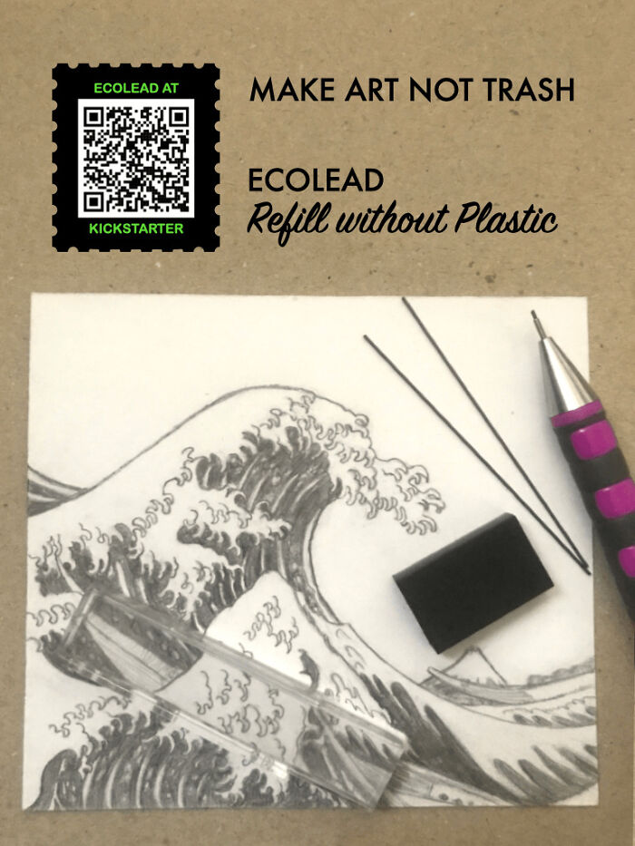Draw Hokusai - The Great Wave - Without Plastic Waste