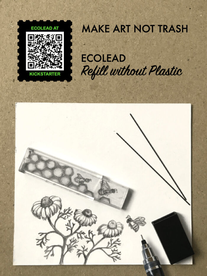 Draw Bees Without Plastic Trash