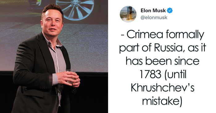 Twitter Is Going Mad After Elon Musk Tweets That “Crimea Is Formally Part Of Russia” And Here Are 30 Reactions