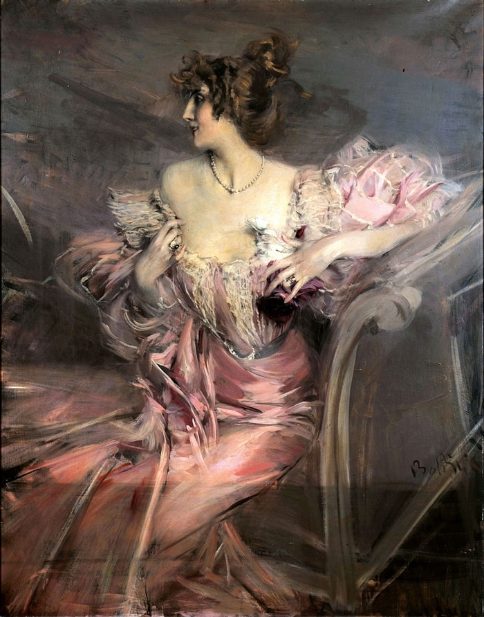 Portrait Of Madame De Florian (C. 1900-1910) By Giovanni Boldini
