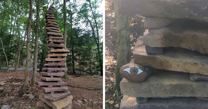 I Built A 9′ Tall Rock Cairn In Noodle Style (6 Pics)
