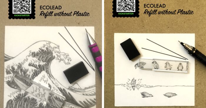 I Make Art To Highlight The Disposable Plastic Cases That Come With Lead Pencil Refills (12 Pics)