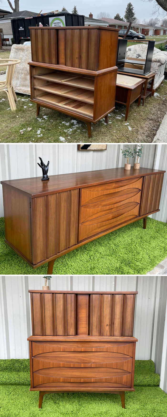 Curb Alert. Someone Posted A Curb Alert Near Me And I Saw Two Mid Century Looking Dressers In The Corner. I Am Still In Awe