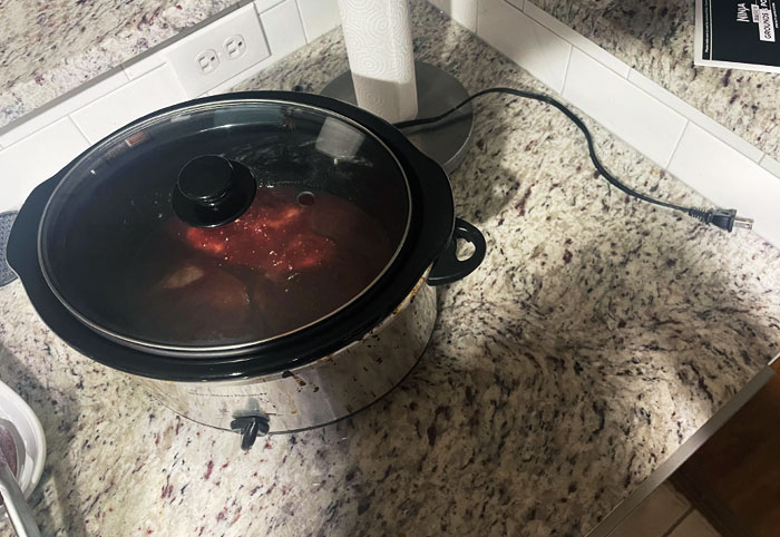 I Planned On Making Pork In The Crockpot While I Was At Work Today. When I Got Home, I Was Shocked My Apartment Didn’t Smell Delicious Until I Saw It