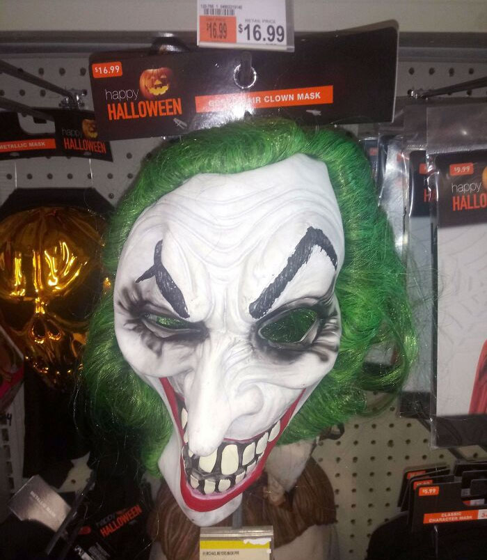 Green Hair Clown Mask