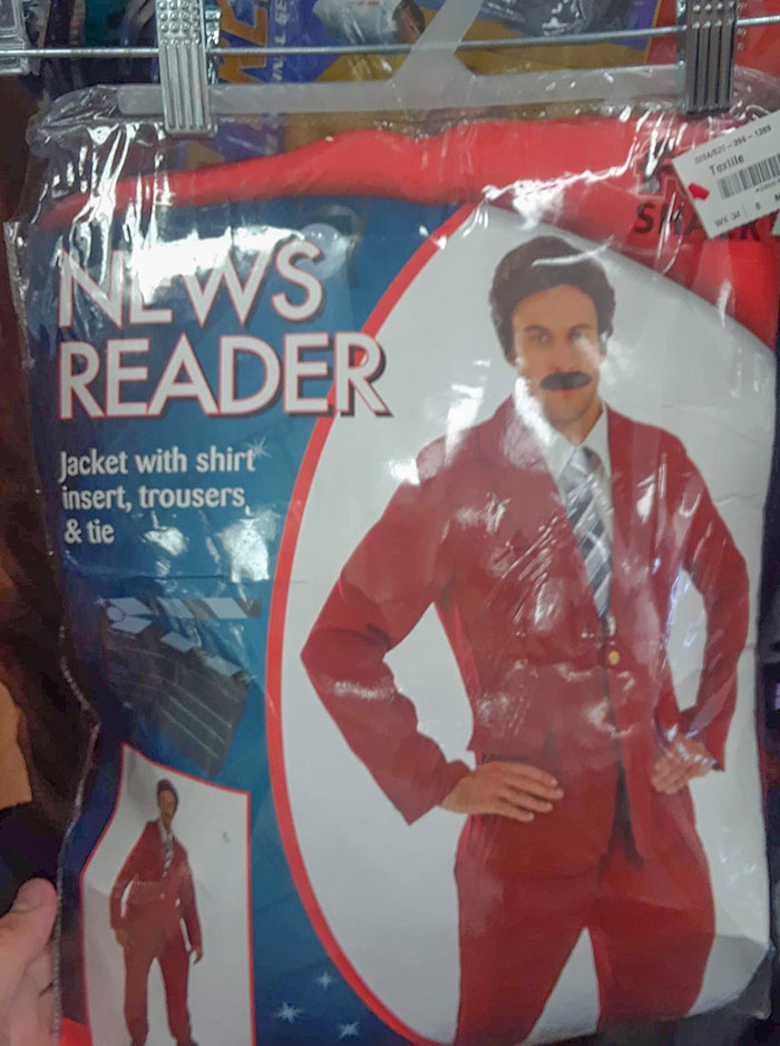 Off-Brand Anchorman Costume I Found At Goodwill