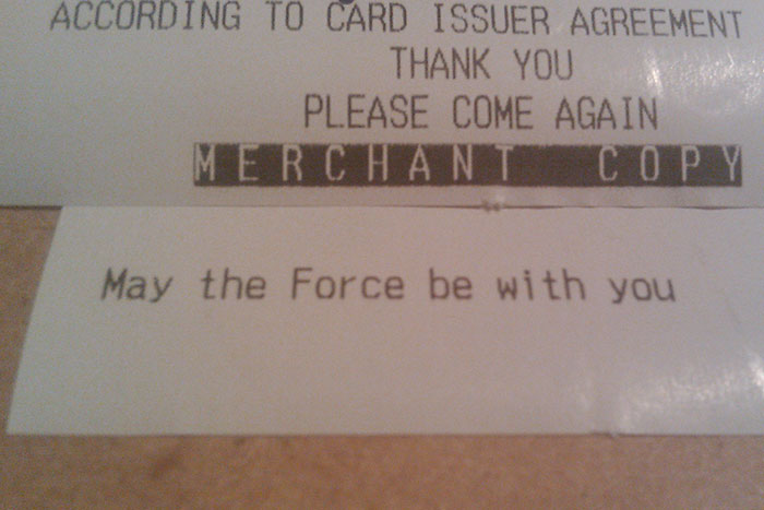 Just Had Sushi, This Was On The Receipt