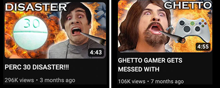 I Keep Getting Recommended "Ghetto Smosh" In My Youtube Recommendations, And The Thumbnails Are Unhinged