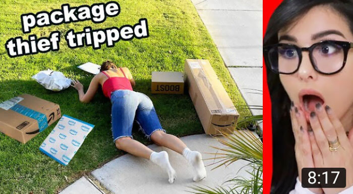 If You're Going To Photoshop A Couple Amazon Packages Onto Your Youtube Thumbnail, At Least Make Them Look Convincing